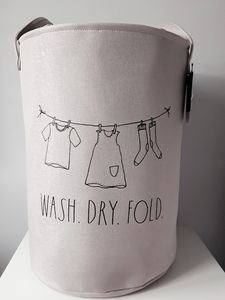 NWT Rae Dunn stand-up laundry hamper